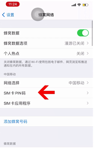 长兴苹果14维修网分享如何给iPhone14的SIM卡设置密码 